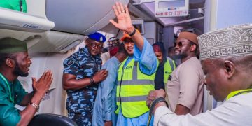 GOV. LAWAL MAKES HISTORY AS ZAMFARA RECORDS FIRST HAJJ FLIGHT FROM GUSAU INTERNATIONAL AIRPORT